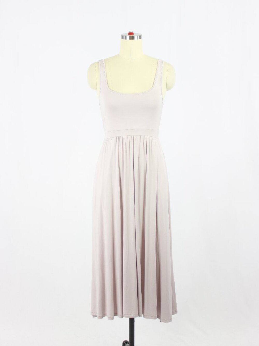 Aritzia WILFRED Market Lilac Purple Jersey Square Neck Midi Tank Dress, Size XXS